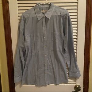 LOFT Blue Casual Button Down Shirt